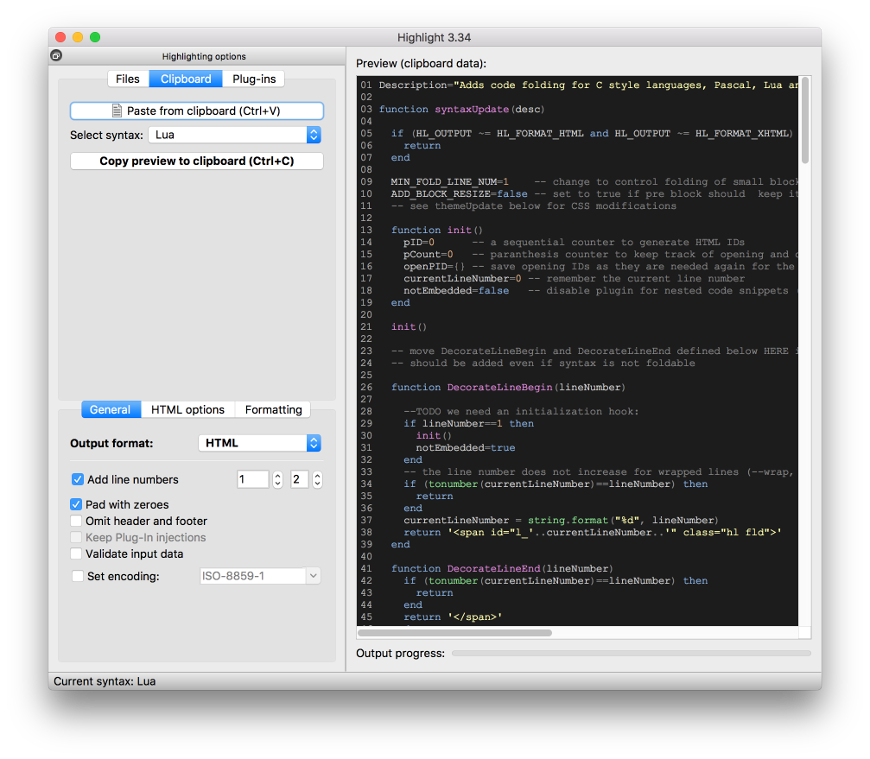 Highlight 3.34 GUI MacOS