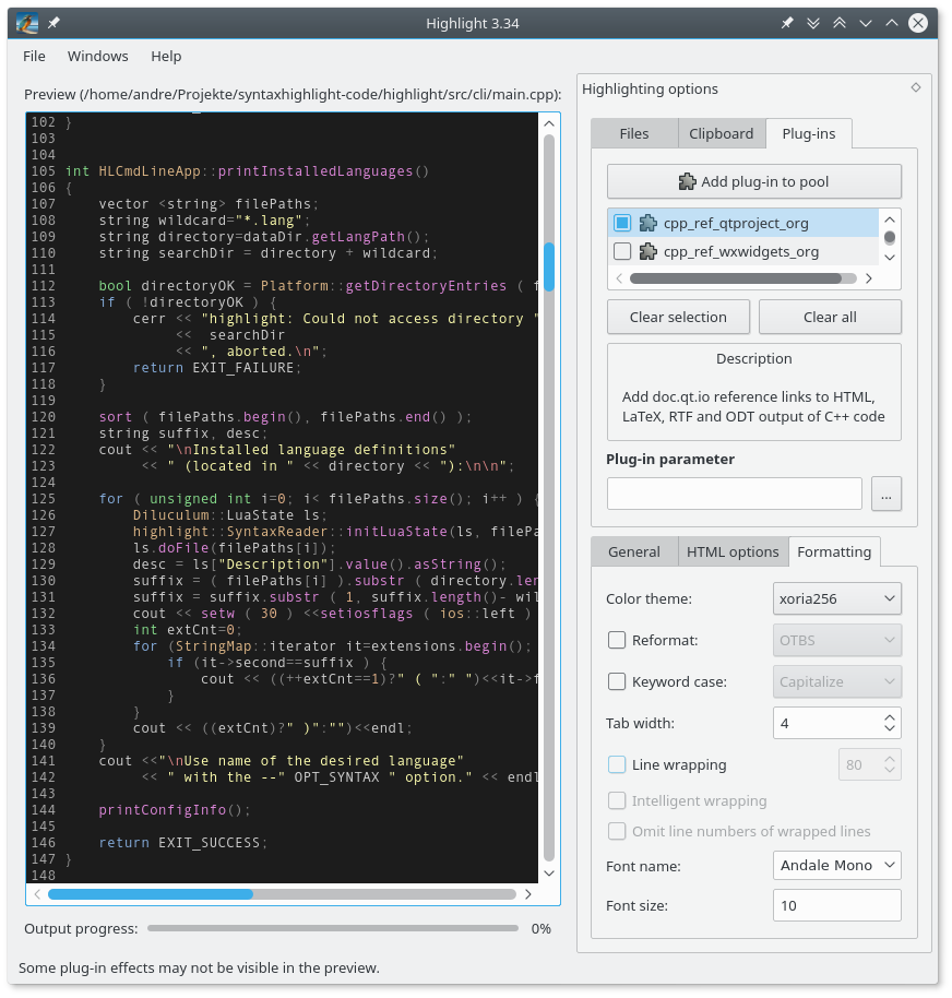 Highlight 3.30 GUI